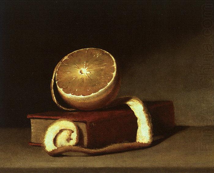 Still Life with Orange and Book, Raphaelle Peale